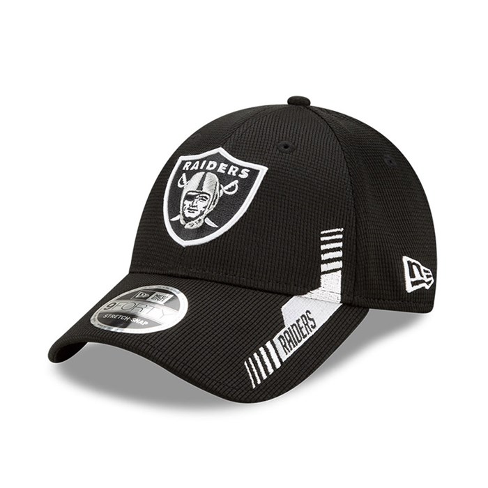 Las Vegas Raiders NFL Sideline Home 9FORTY Stretch Snap Lippis Mustat - New Era Lippikset Outlet FI-374960